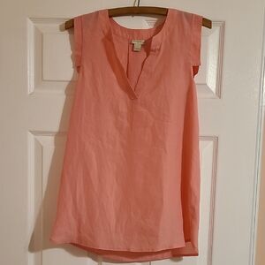 LOFT Peach V-Neck Tunic Top